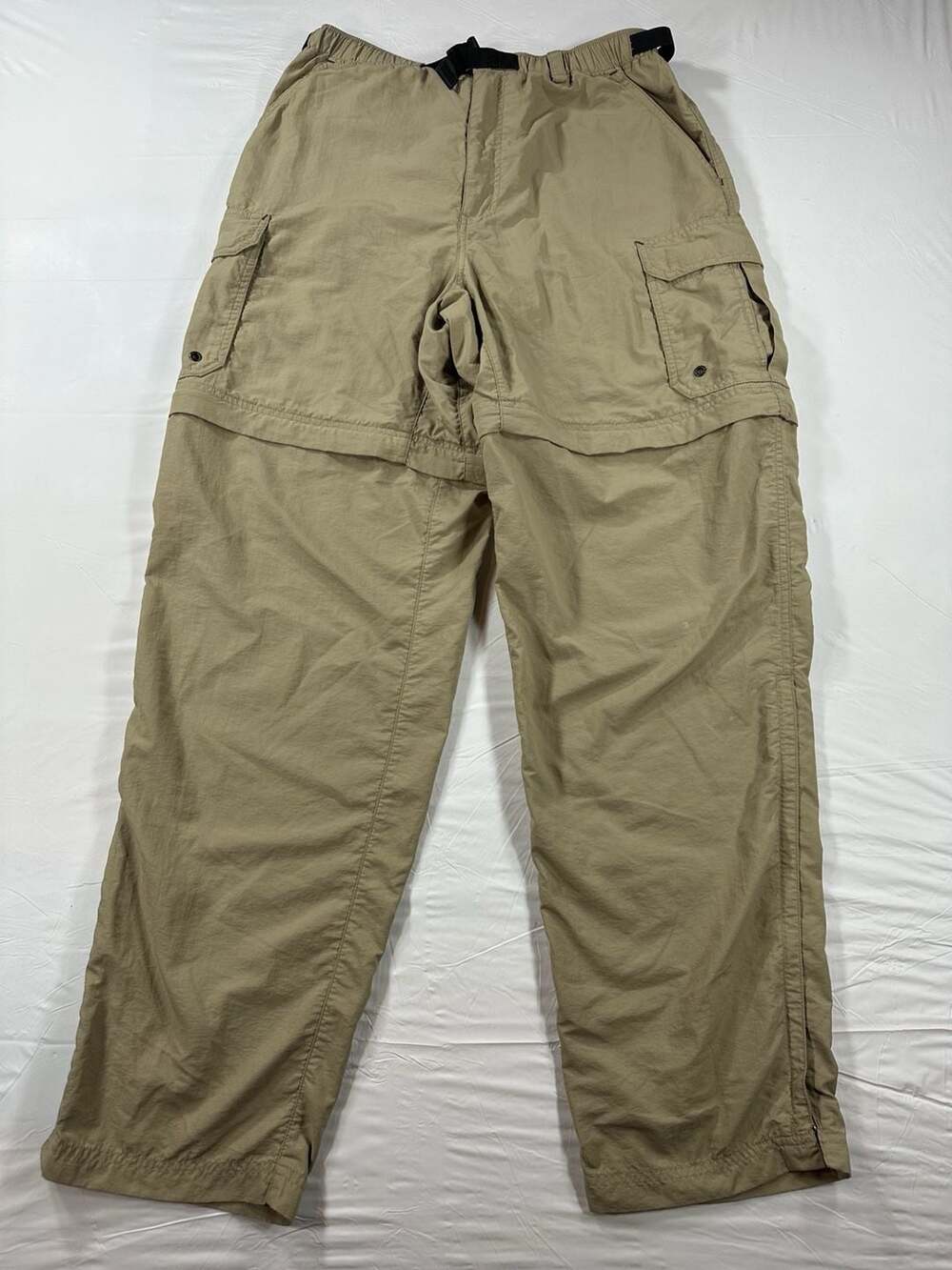 REI Convertible Cargo Hiking Pants Mens M Length 32 Beige Nylon Outdoor